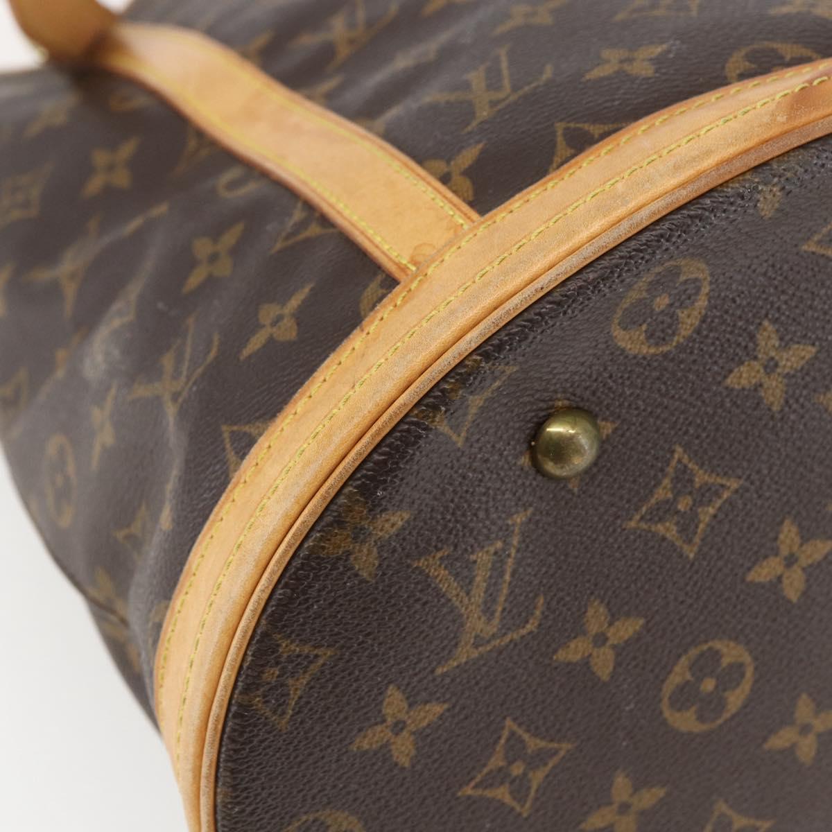 LOUIS VUITTON Monogram Bucket GM Shoulder Bag M42236 LV Auth 156957