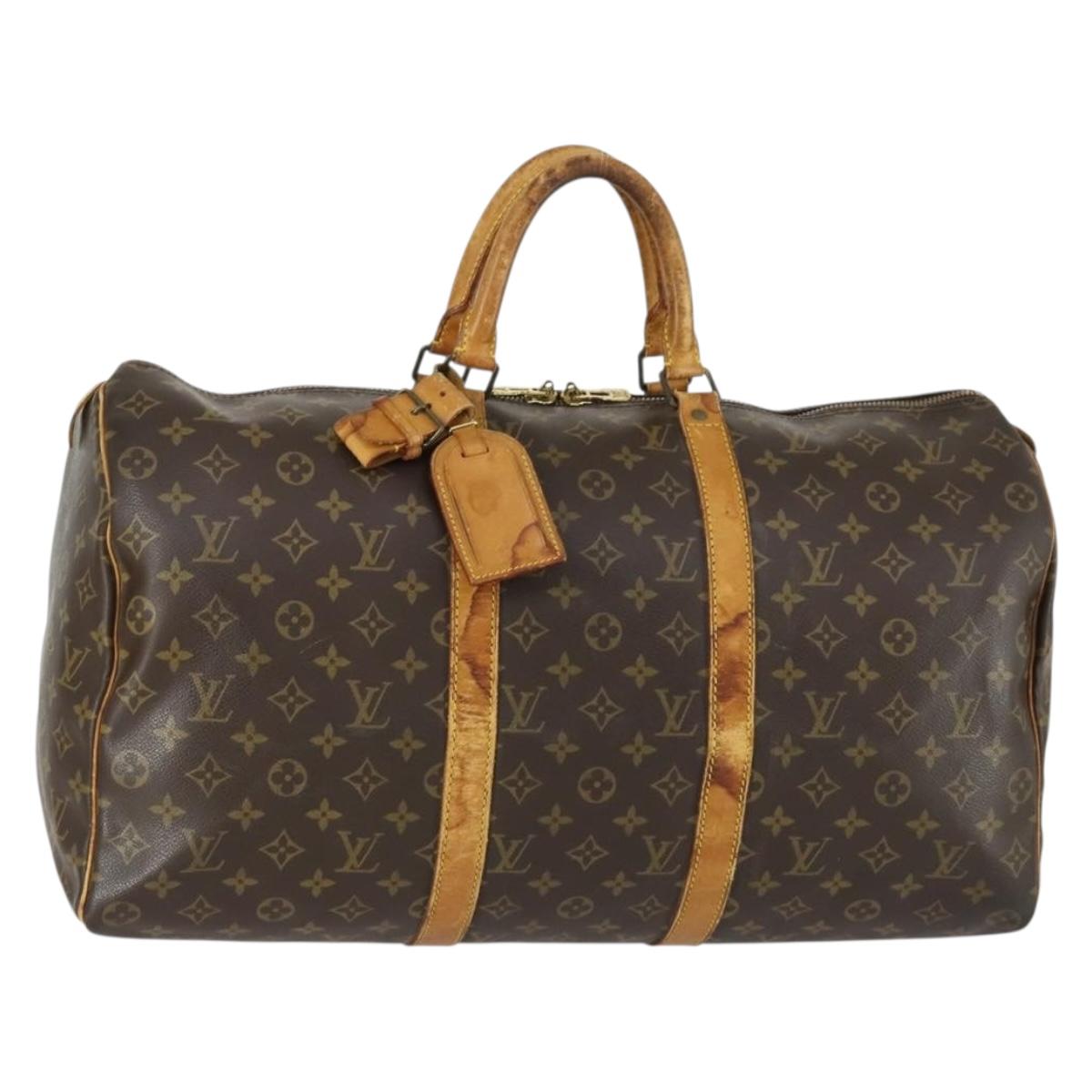LOUIS VUITTON Monogram Keepall 50 Boston Bag M41426 LV Auth 156961