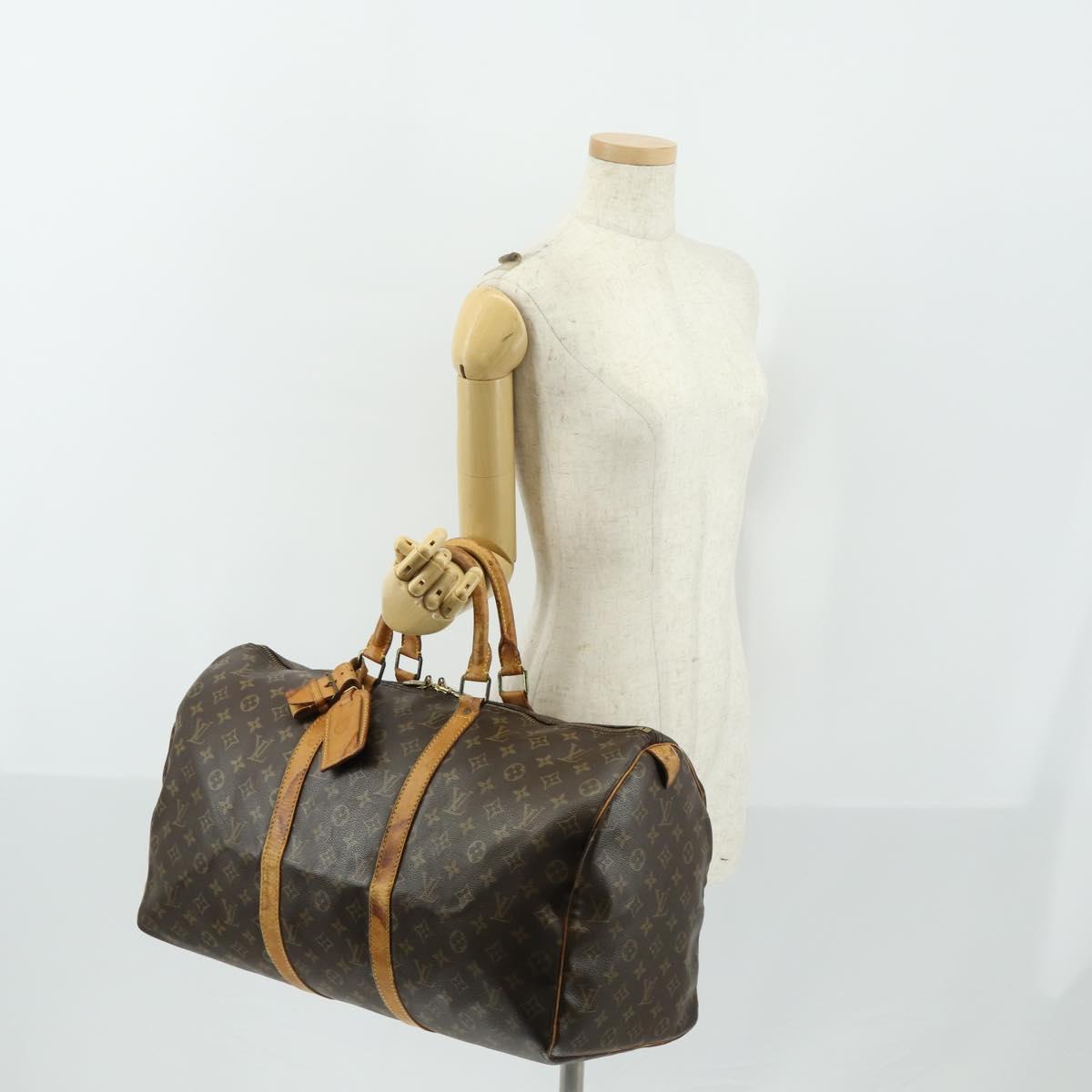 LOUIS VUITTON Monogram Keepall 50 Boston Bag M41426 LV Auth 156961