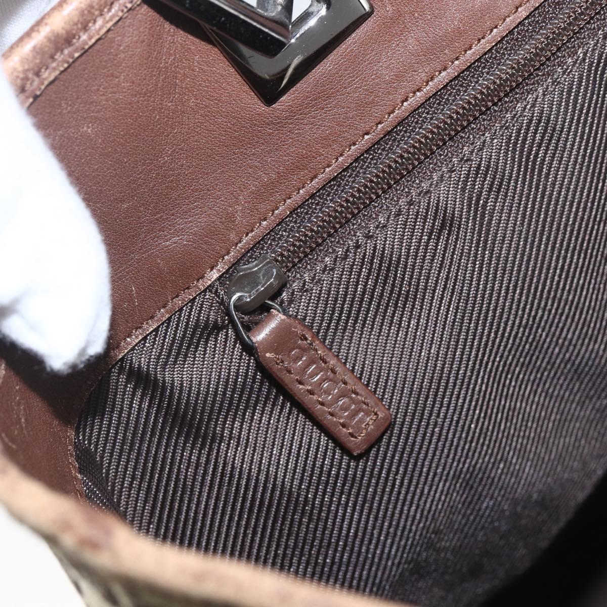 GUCCI GG Canvas Tote Bag Beige Silver 31243 Auth 156980