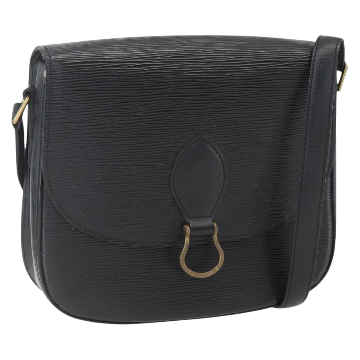 LOUIS VUITTON Epi Saint Cloud GM Shoulder Bag Black Noir M52192 LV Auth 156981