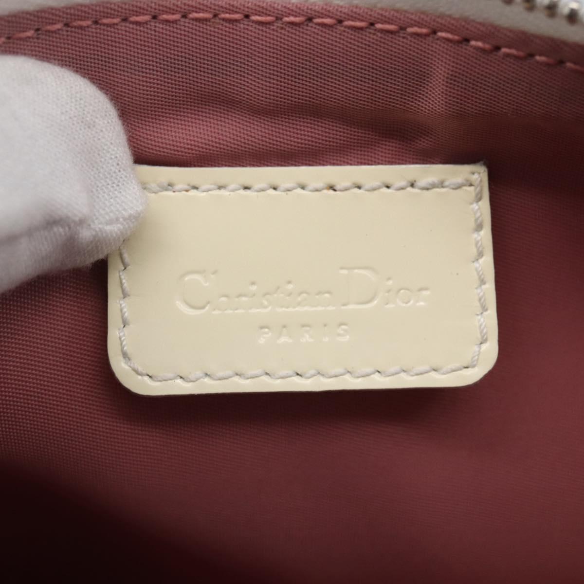 Christian Dior Trotter Canvas Saddle Shoulder Bag PVC Pink Silver Auth 156986V