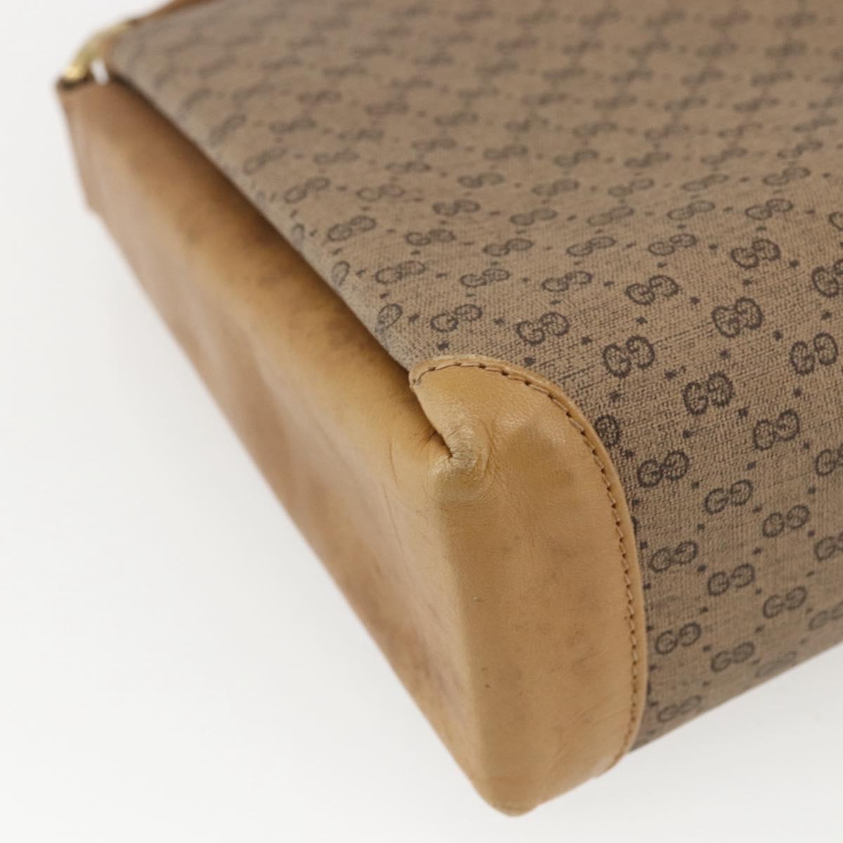 GUCCI Micro GG Supreme Shoulder Bag PVC Beige Gold 001 20 1368 Auth 156987