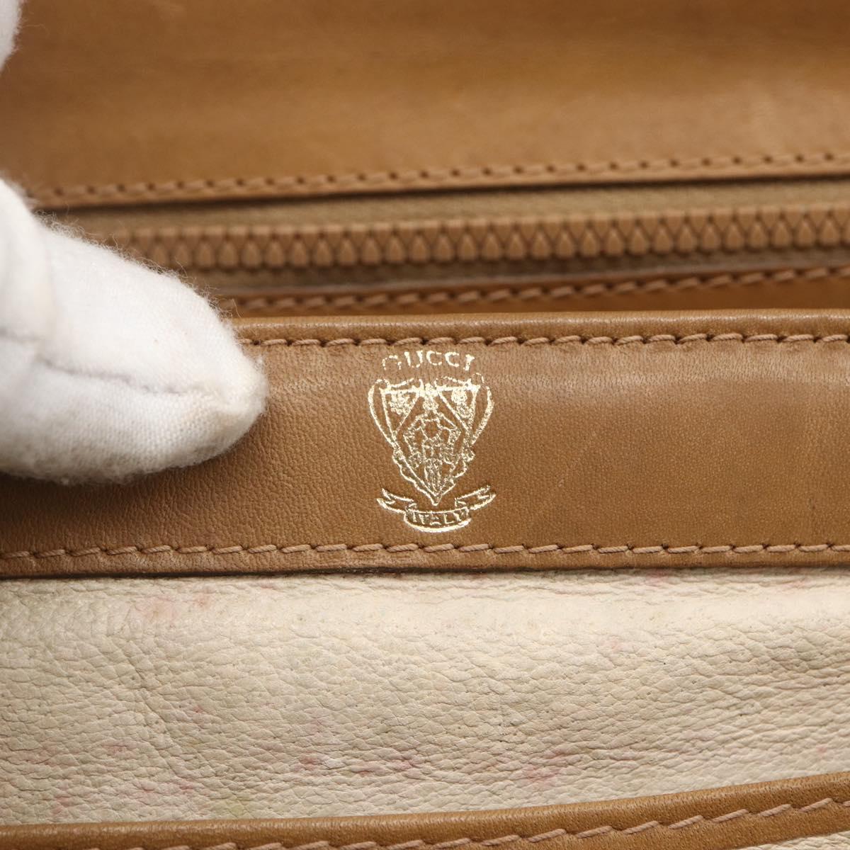 GUCCI Micro GG Supreme Shoulder Bag PVC Beige Gold 001 20 1368 Auth 156987