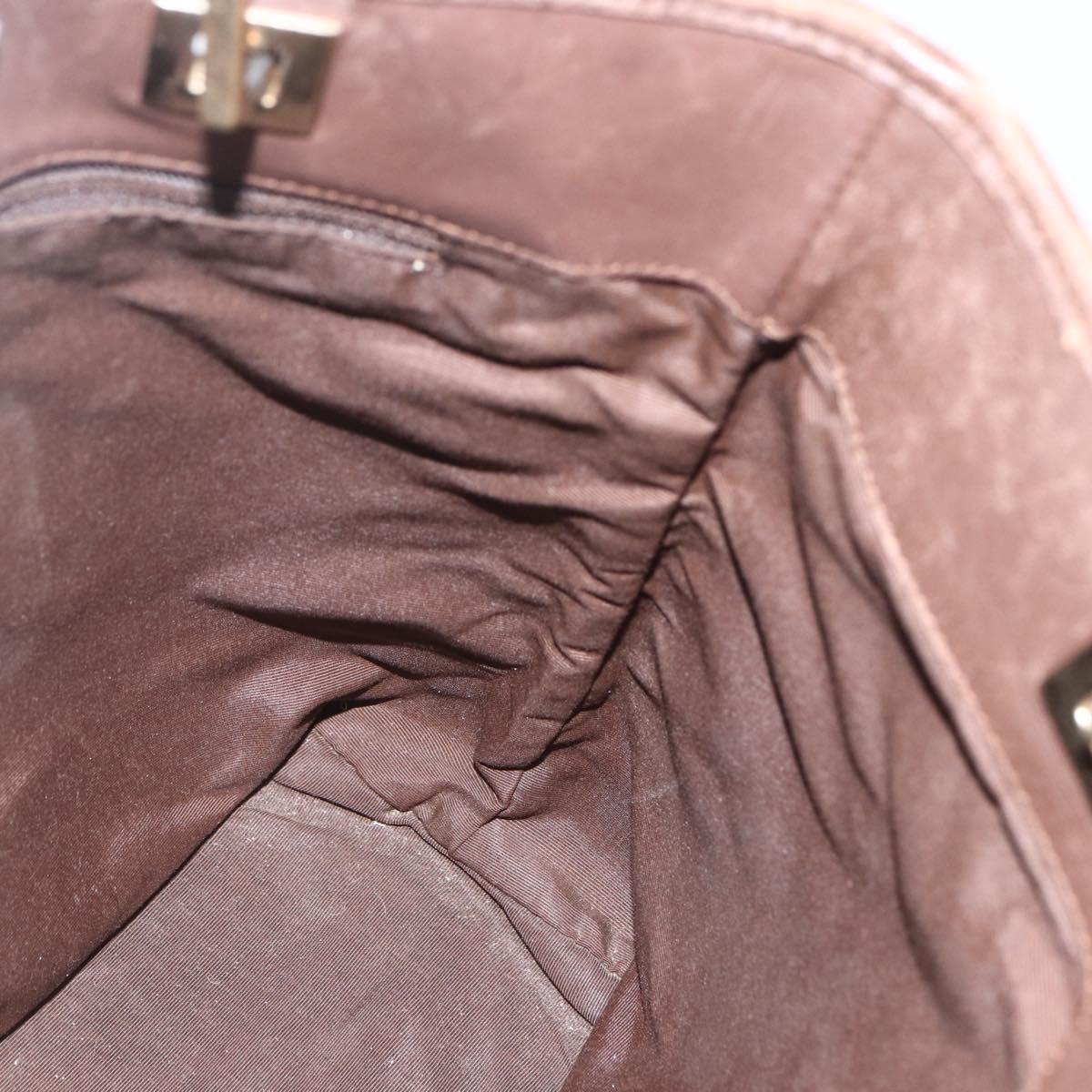 GUCCI GG Canvas Hand Bag Beige Gold 002 1099 Auth 156989