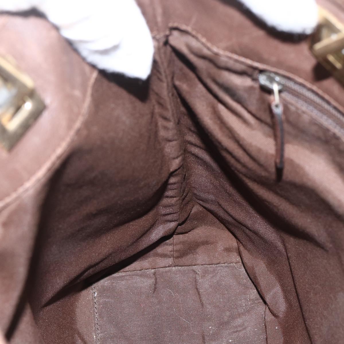 GUCCI GG Canvas Hand Bag Beige Gold 002 1099 Auth 156989