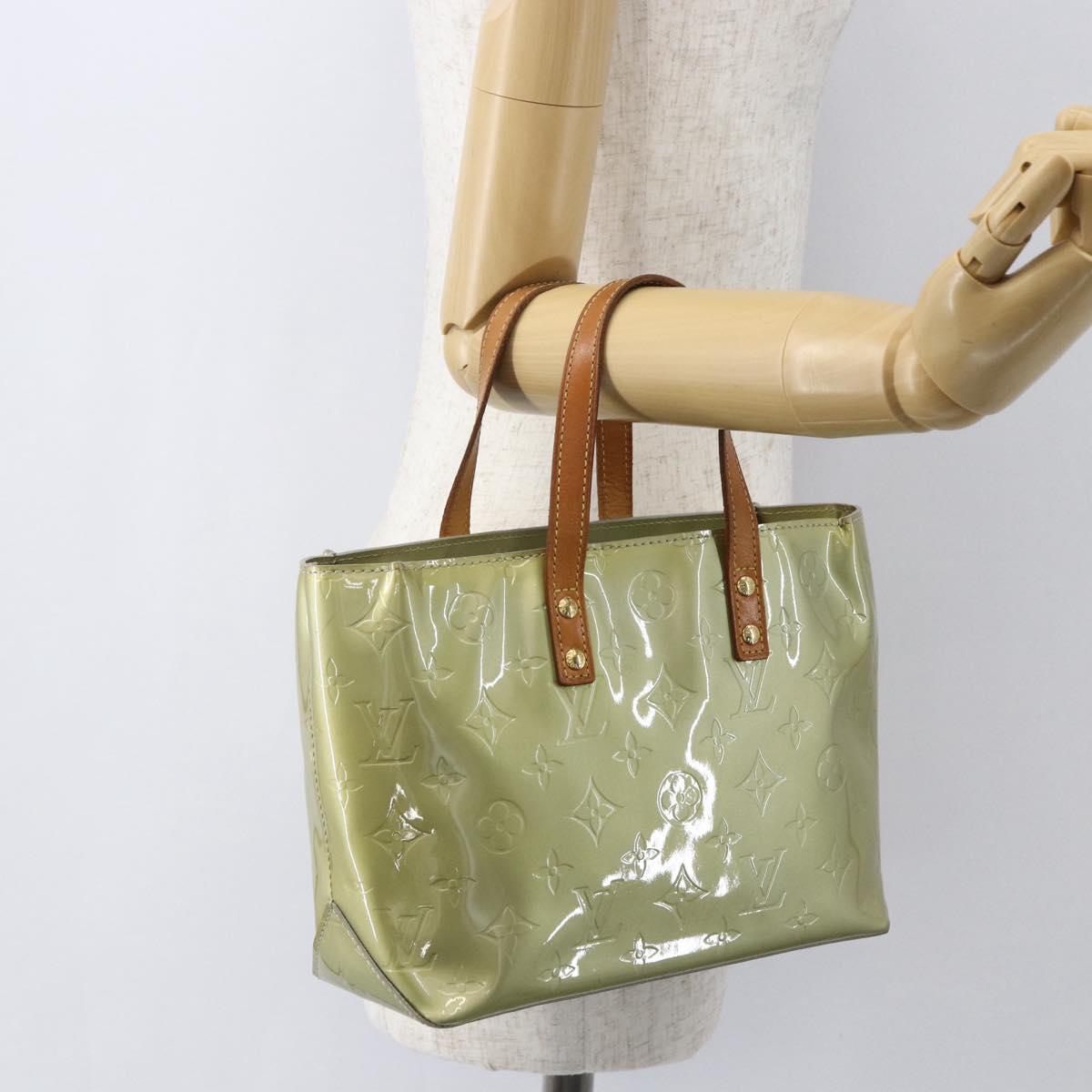 LOUIS VUITTON Monogram Vernis Reade PM Hand Bag Gris M91145 LV Auth 156990