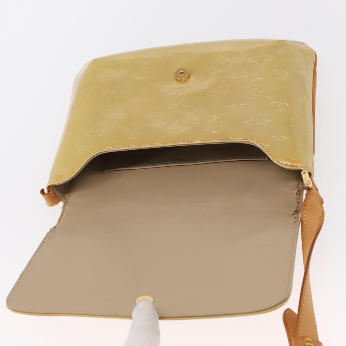 LOUIS VUITTON Monogram Vernis Thompson Street Bag Beige M91301 LV Auth 156991