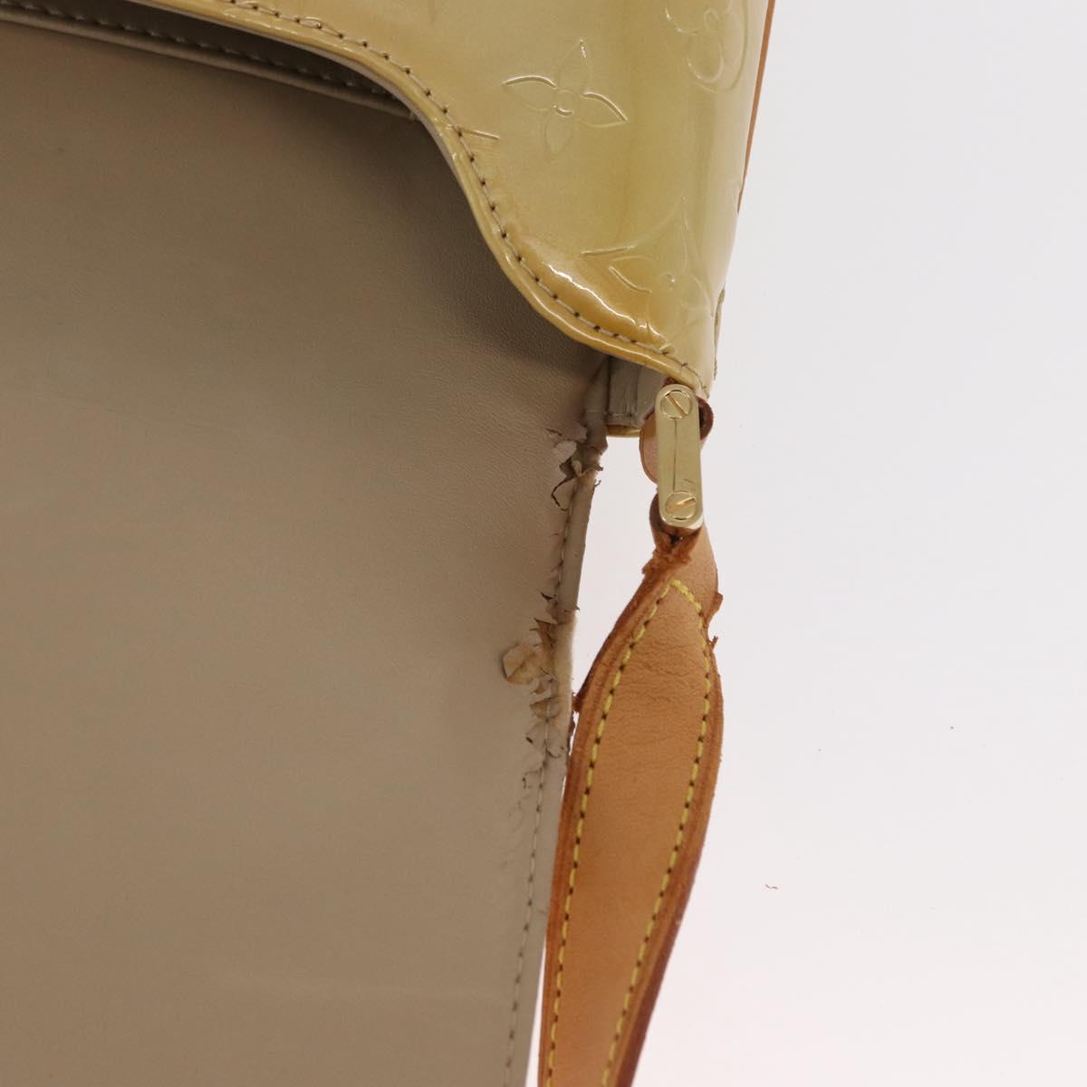 LOUIS VUITTON Monogram Vernis Thompson Street Bag Beige M91301 LV Auth 156991