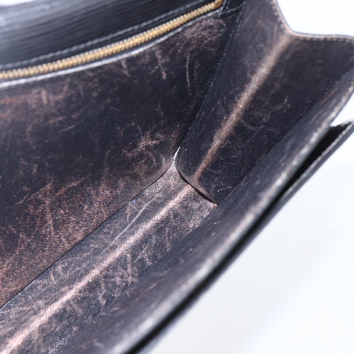 LOUIS VUITTON Epi Serie Dragonne Clutch Bag Black Noir M52612 LV Auth 156992