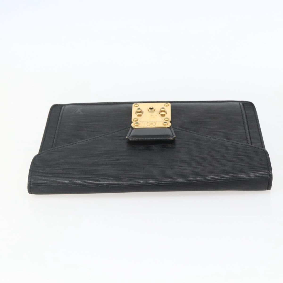 LOUIS VUITTON Epi Serie Dragonne Clutch Bag Black Noir M52612 LV Auth 156992