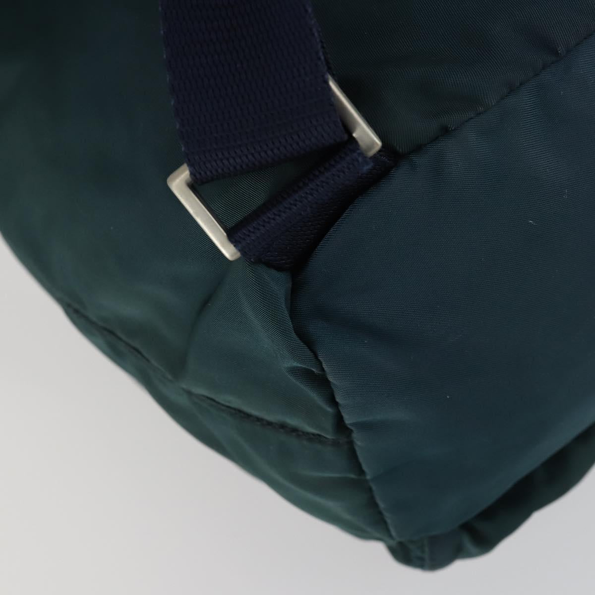 PRADA Backpack Nylon Green Silver Auth 157004