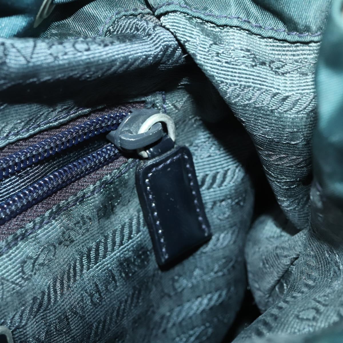PRADA Backpack Nylon Green Silver Auth 157004