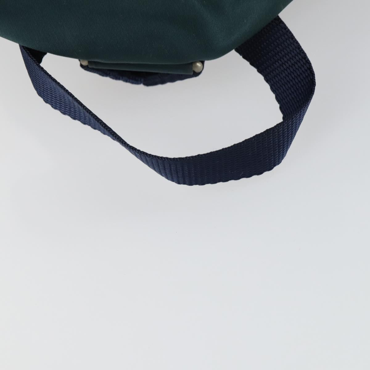 PRADA Backpack Nylon Green Silver Auth 157004