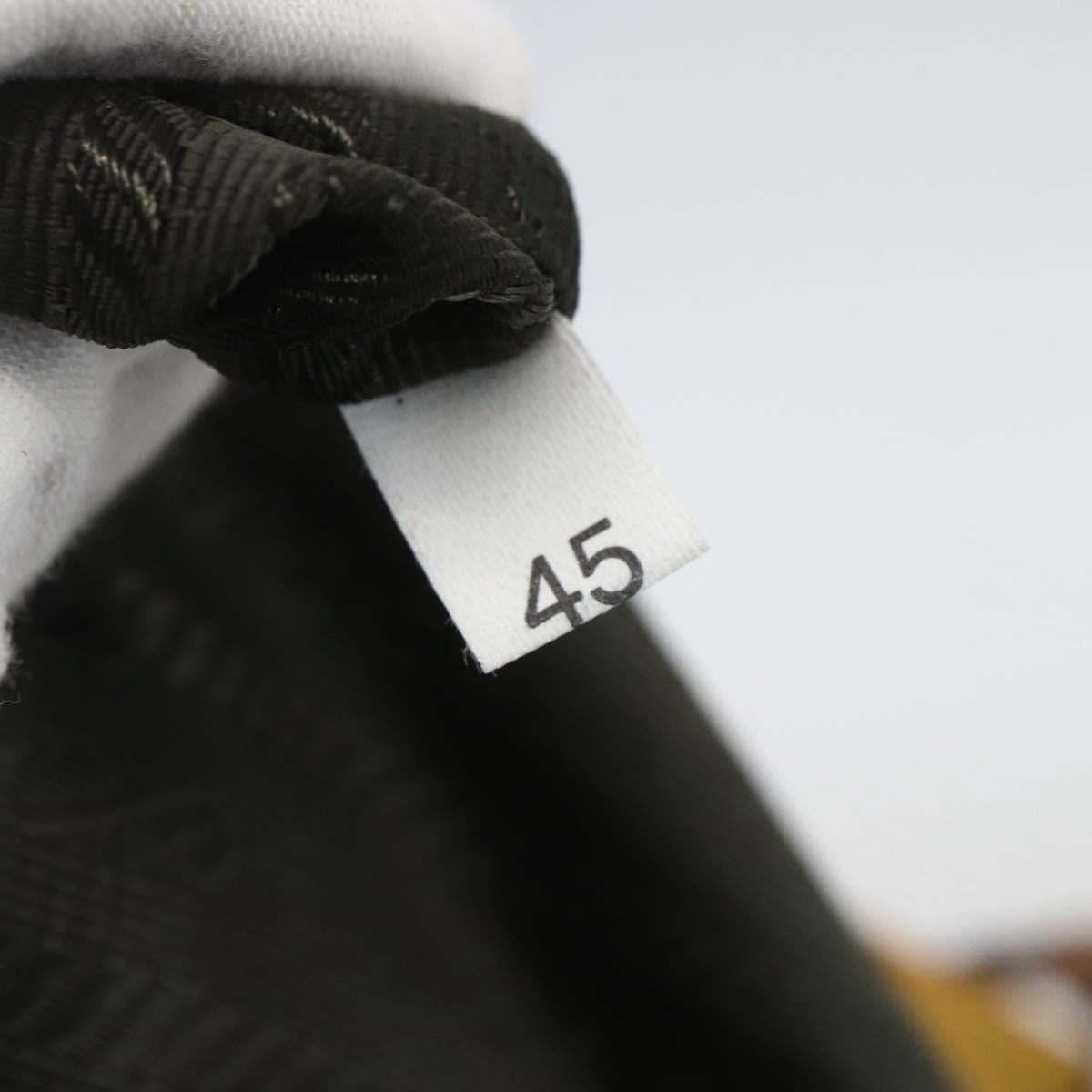 PRADA Tote Bag Nylon Yellow Silver Auth 157014