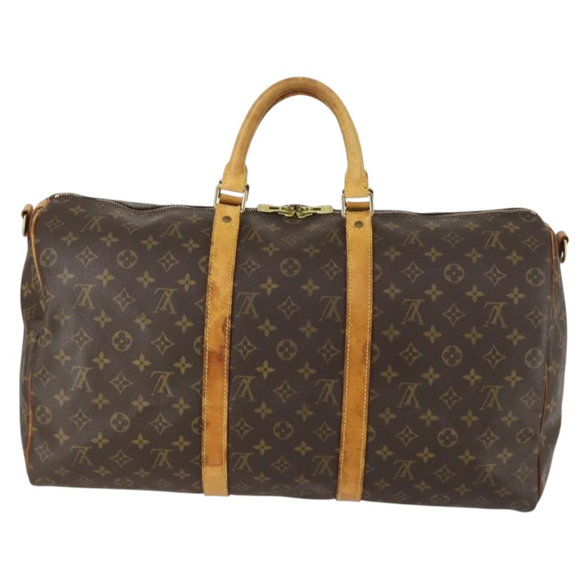 LOUIS VUITTON Monogram Keepall Bandouliere 50 Boston Bag M41416 LV Auth 157024