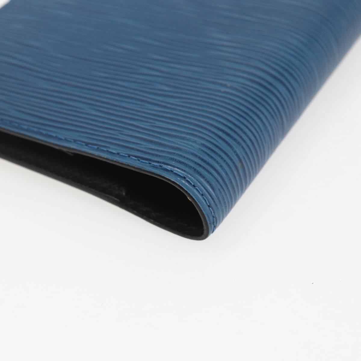 LOUIS VUITTON Epi Agenda PM Day Planner Cover Blue R20055 LV Auth 157040