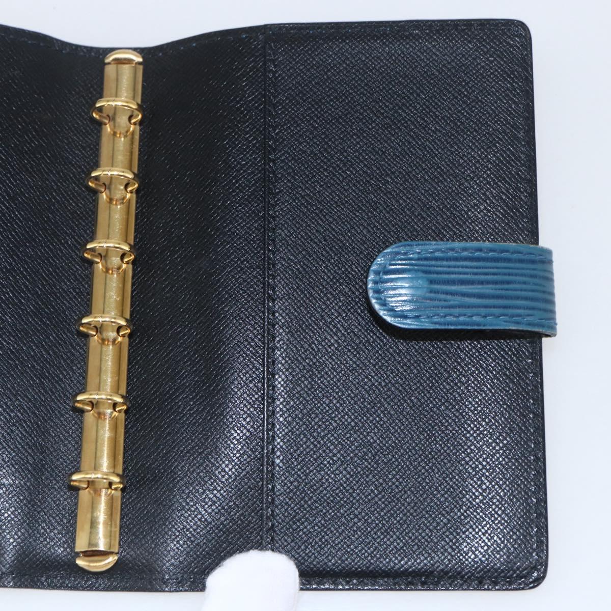 LOUIS VUITTON Epi Agenda PM Day Planner Cover Blue R20055 LV Auth 157040