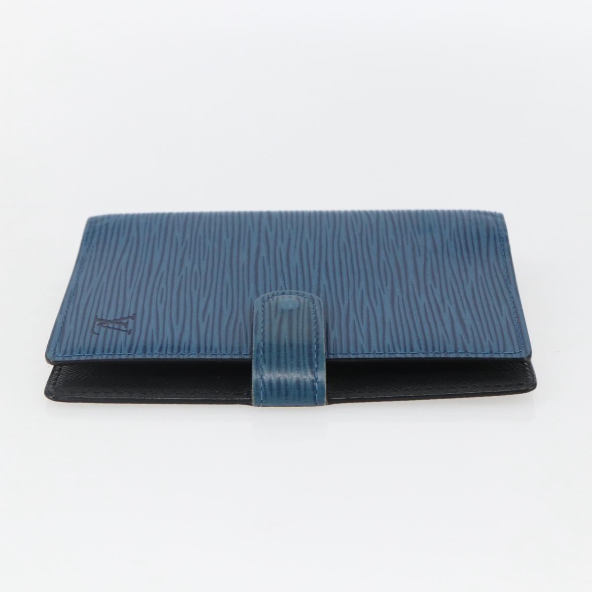 LOUIS VUITTON Epi Agenda PM Day Planner Cover Blue R20055 LV Auth 157040