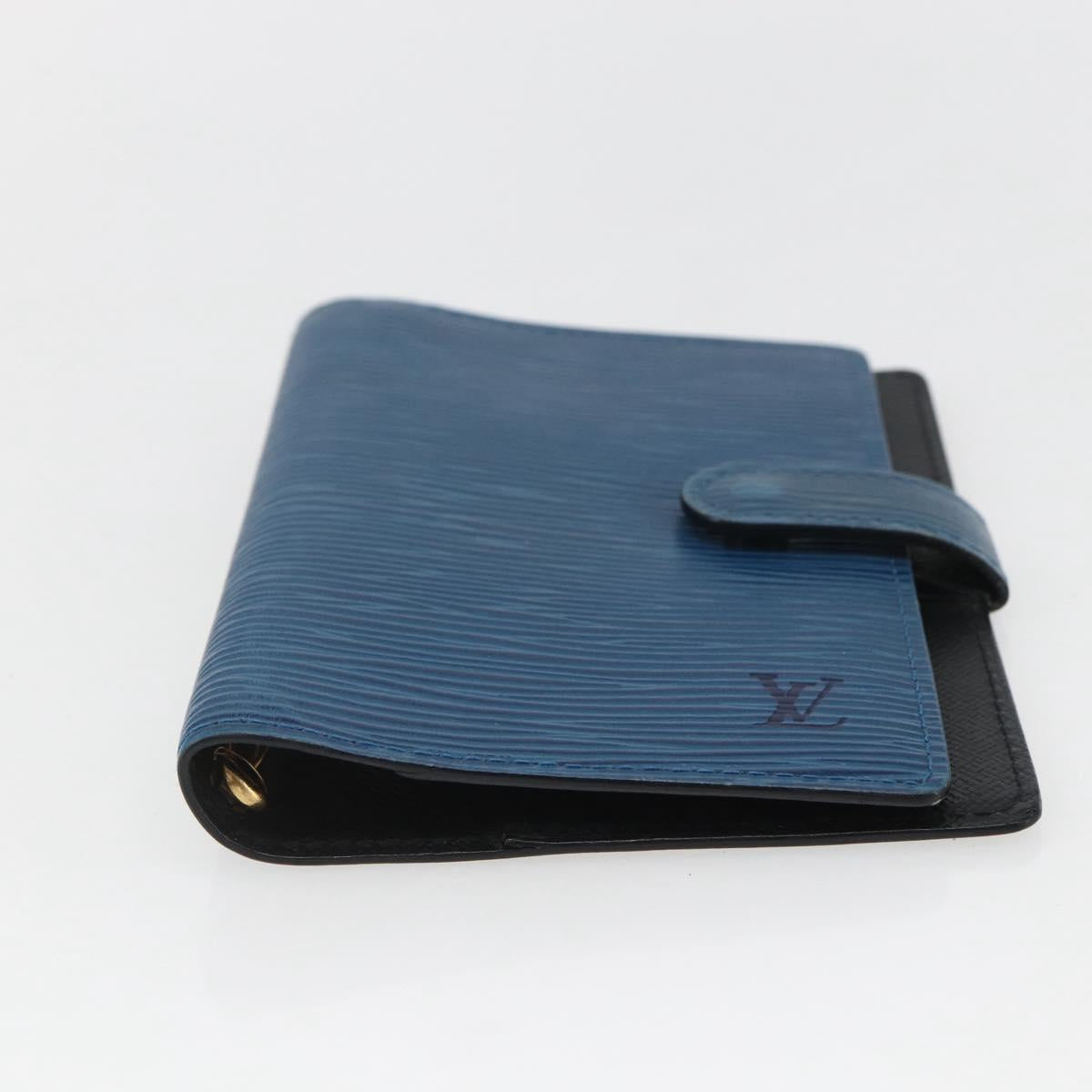 LOUIS VUITTON Epi Agenda PM Day Planner Cover Blue R20055 LV Auth 157040