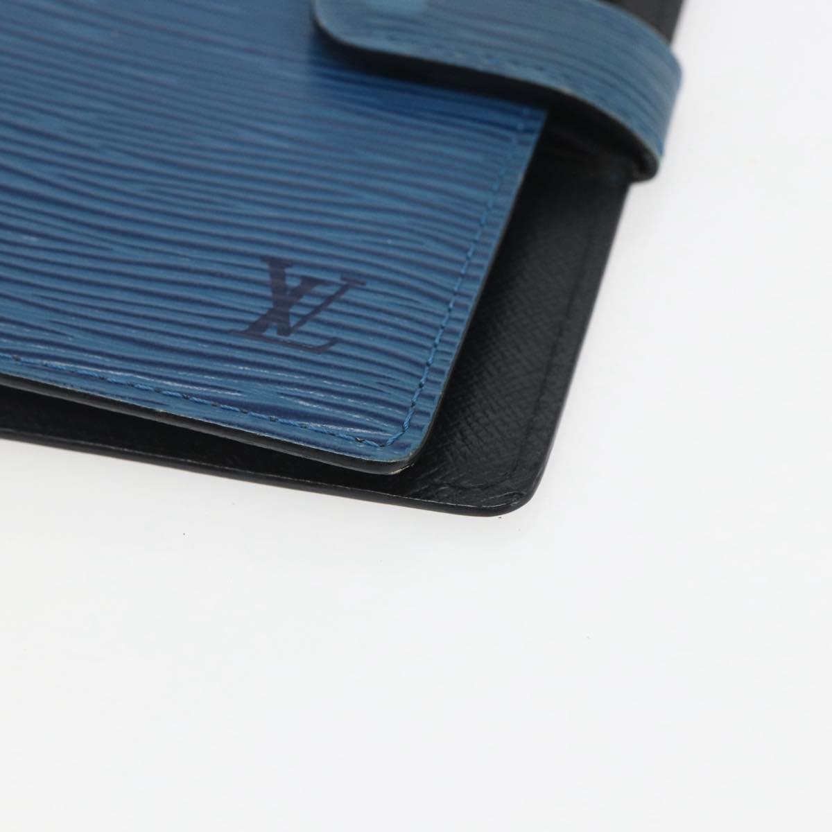LOUIS VUITTON Epi Agenda PM Day Planner Cover Blue R20055 LV Auth 157040