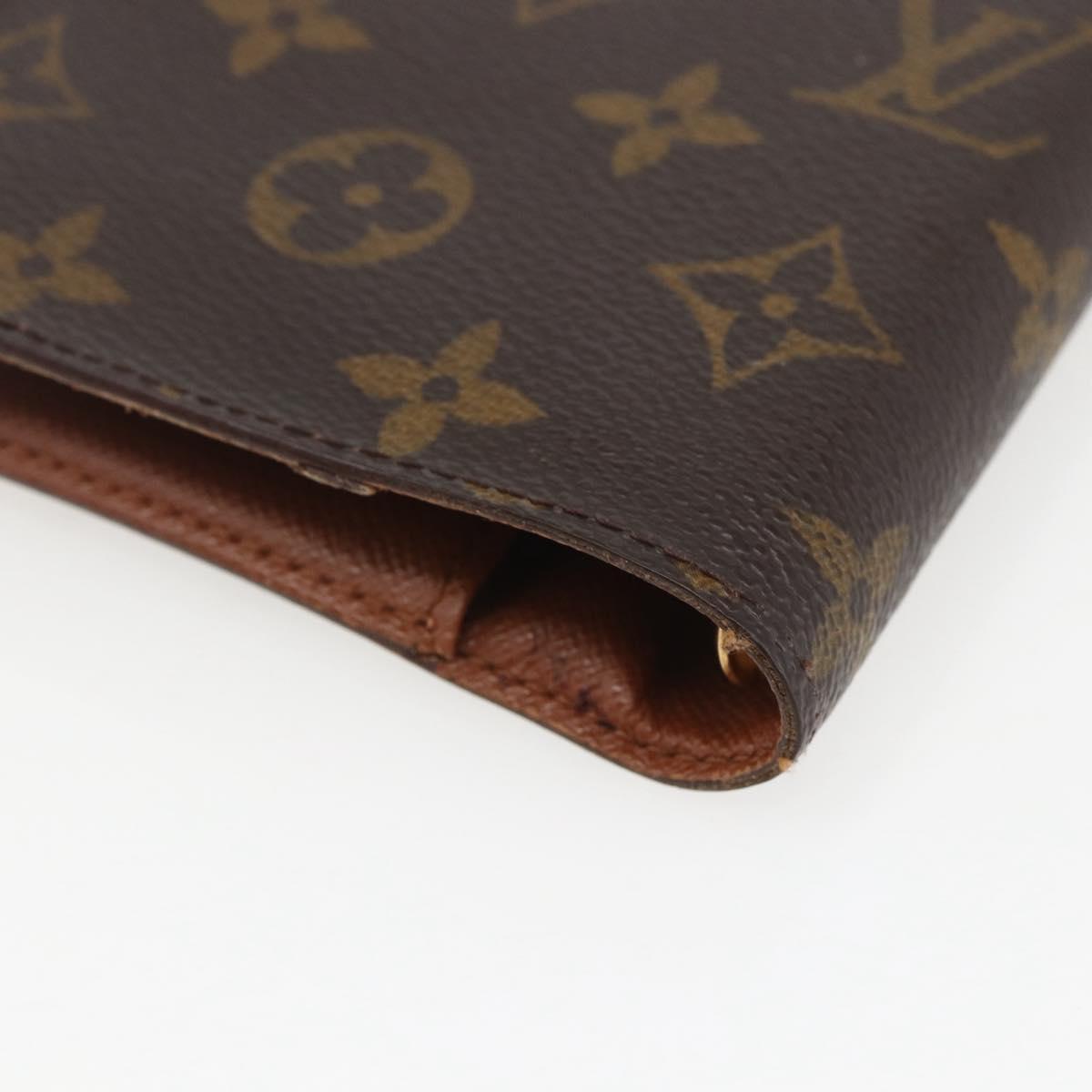 LOUIS VUITTON Monogram Agenda PM Day Planner Cover R20005 LV Auth 157044