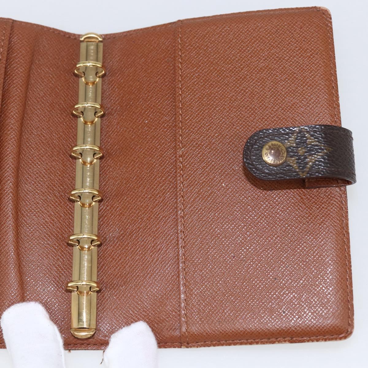 LOUIS VUITTON Monogram Agenda PM Day Planner Cover R20005 LV Auth 157044