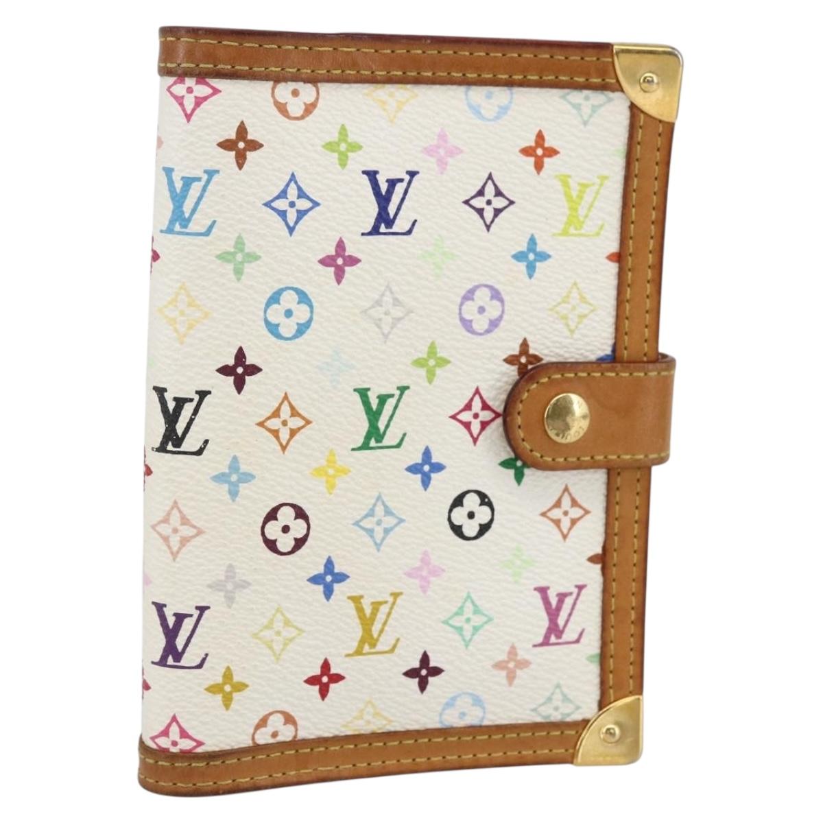 LOUIS VUITTON Multicolor Agenda PM Day Planner Cover White R21074 Auth 157047