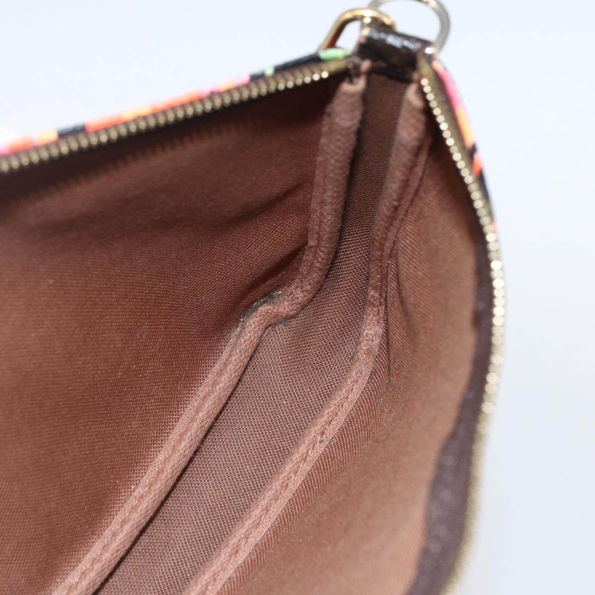 LOUIS VUITTON Monogram Rose Pochette Accessoires Pouch M48615 LV Auth 157055