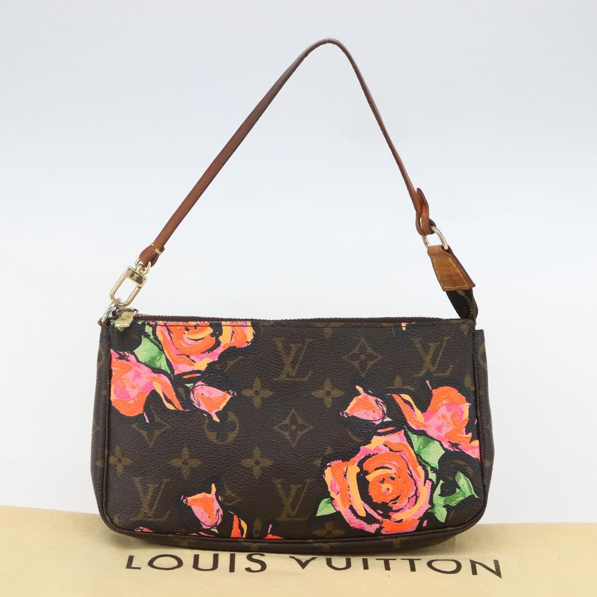 LOUIS VUITTON Monogram Rose Pochette Accessoires Pouch M48615 LV Auth 157055