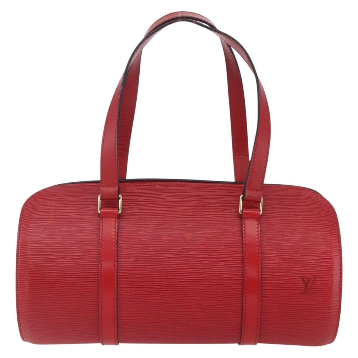 LOUIS VUITTON Epi Soufflot Hand Bag Red M52227 LV Auth 157058