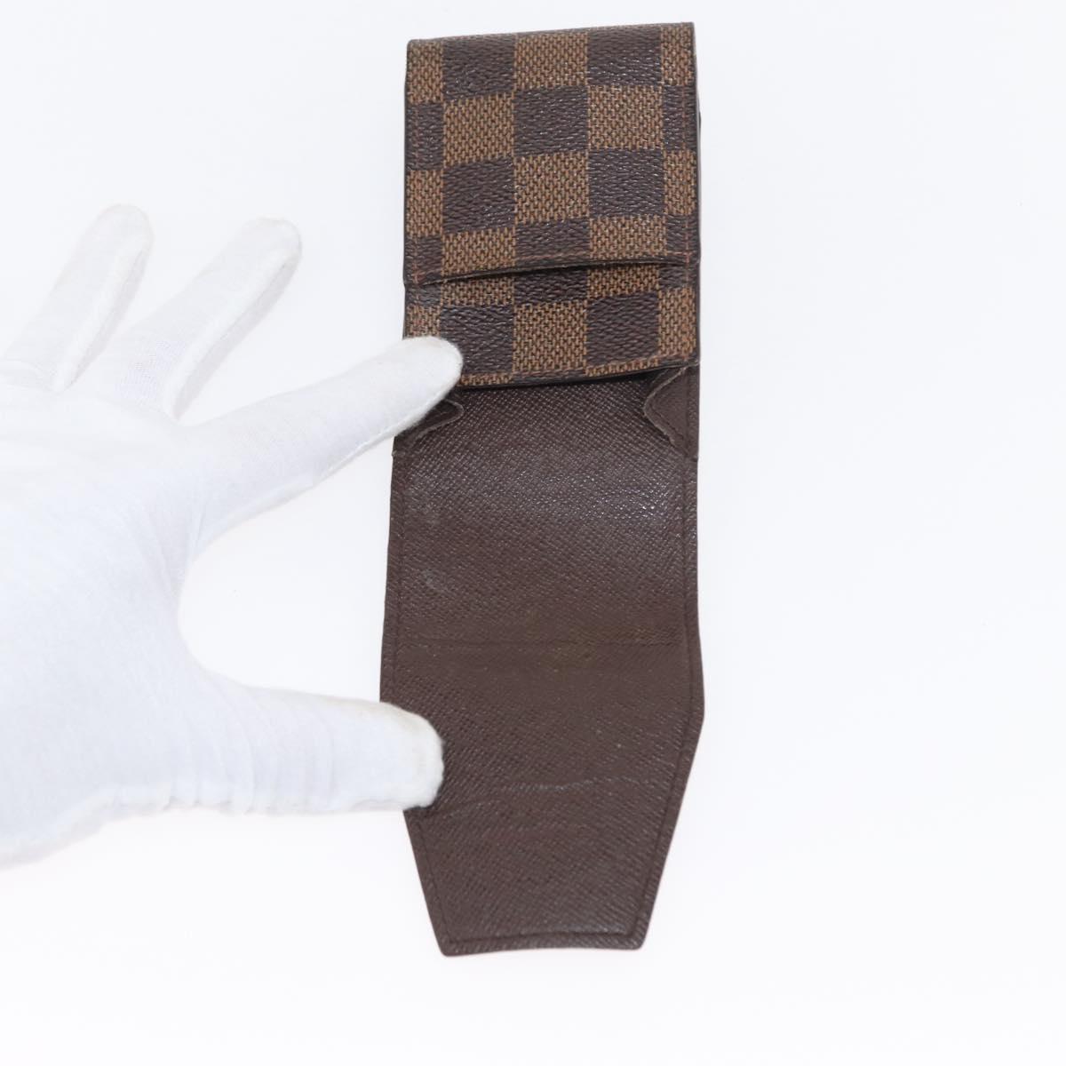 LOUIS VUITTON Damier Ebene Etui Cigarette Case N63024 LV Auth 157065