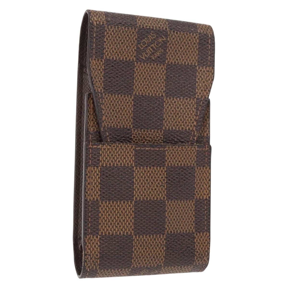 LOUIS VUITTON Damier Ebene Etui Cigarette Case N63024 LV Auth 157065