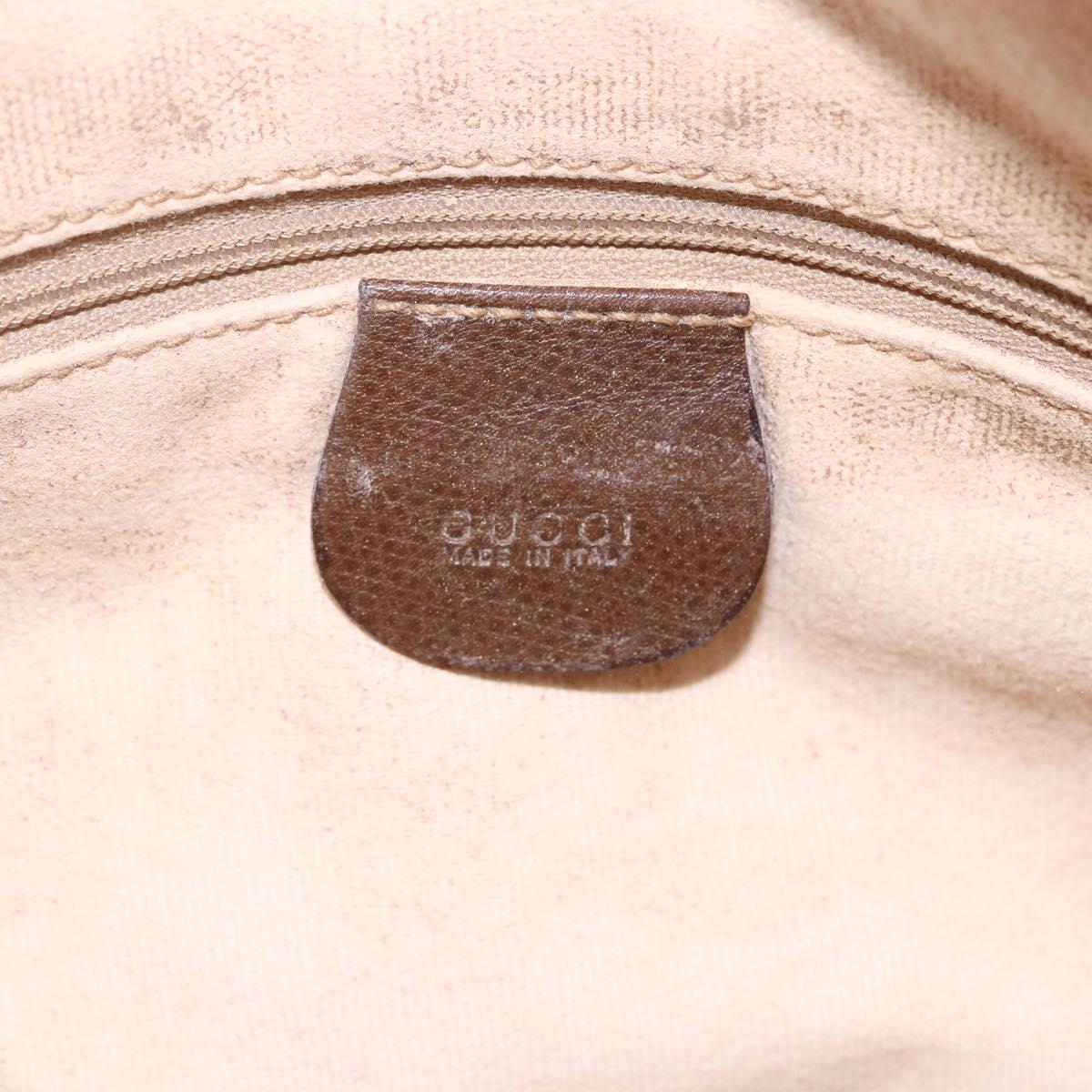 GUCCI GG Supreme Web Sherry Line Bag PVC Beige Gold 001 113 6165 Auth 157072