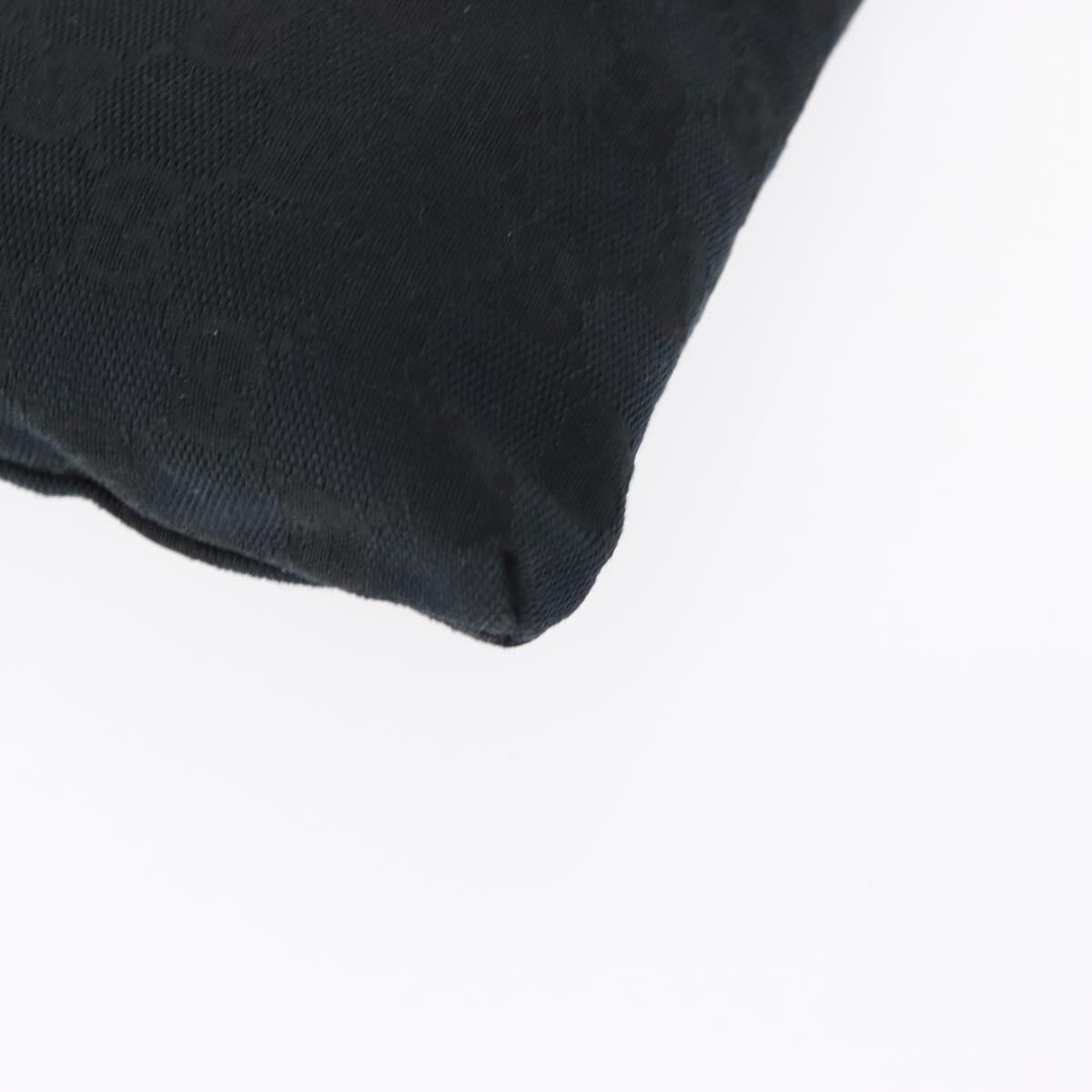 GUCCI GG Canvas Waist bag Black Silver 28566 Auth 157108