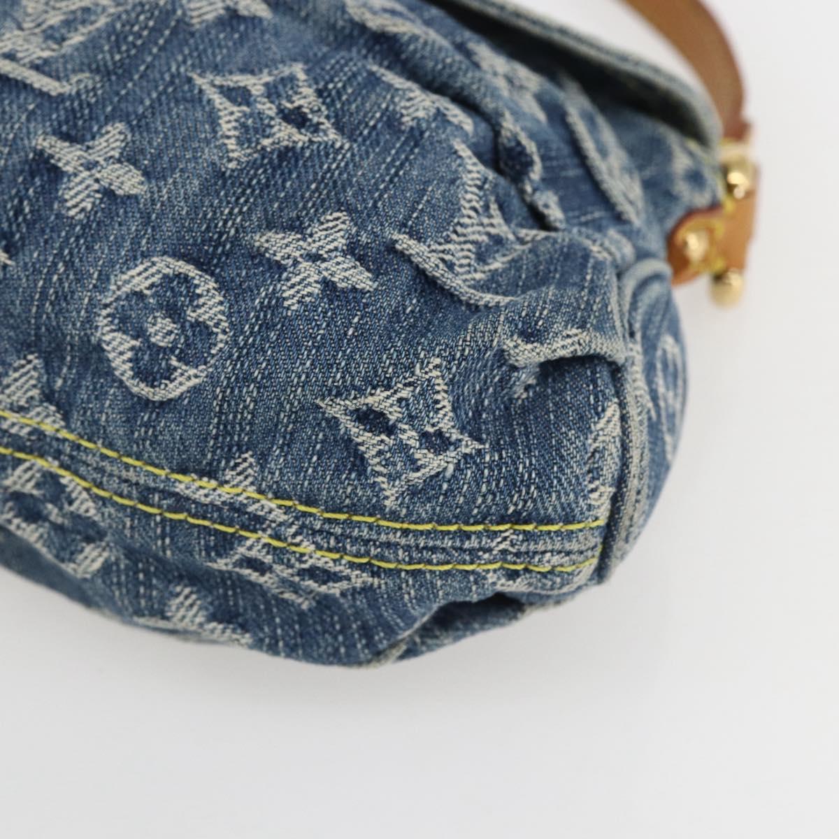 LOUIS VUITTON Monogram Denim Mini Preity Shoulder Bag Blue M95050 Auth 157111AV