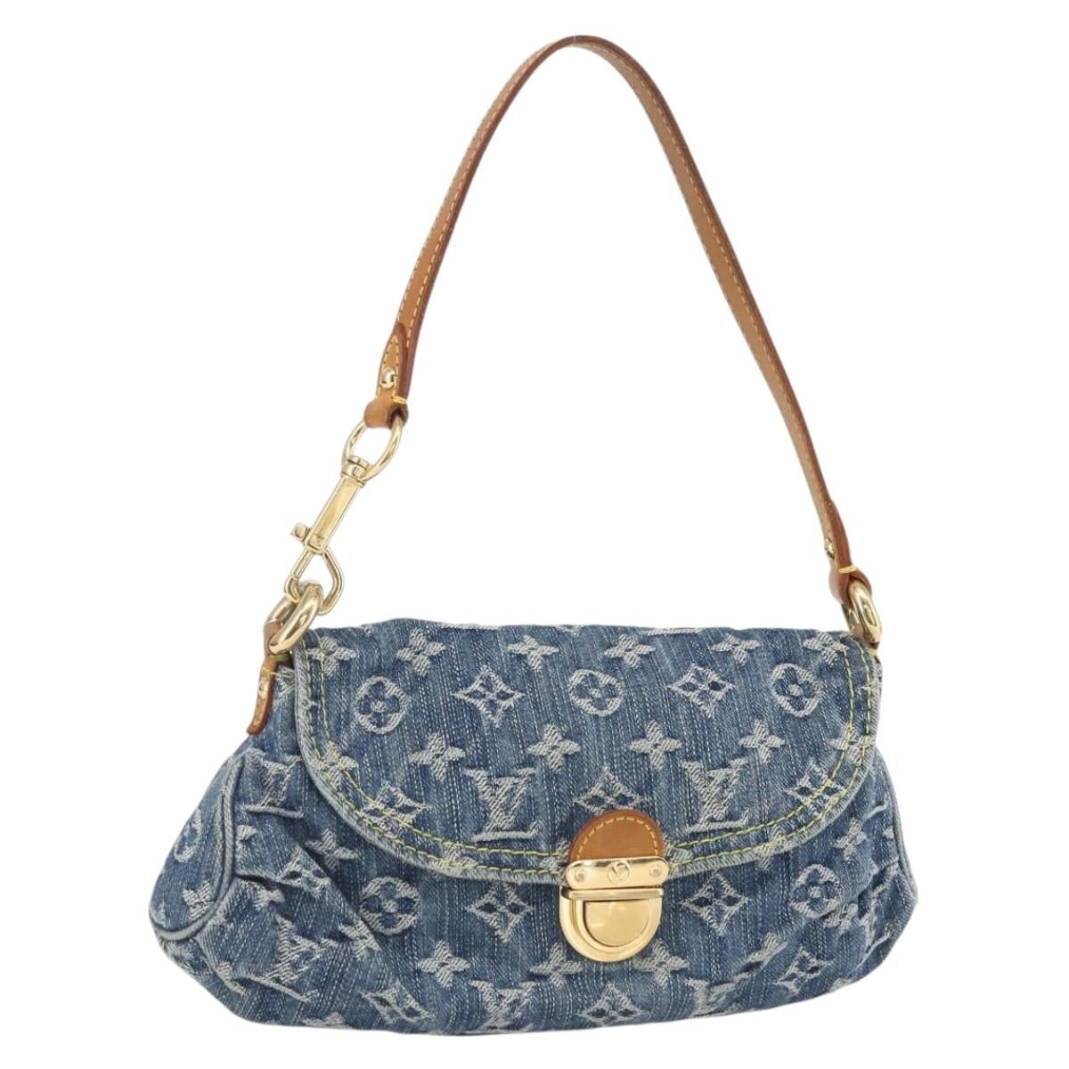 LOUIS VUITTON Monogram Denim Mini Preity Shoulder Bag Blue M95050 Auth 157111AV