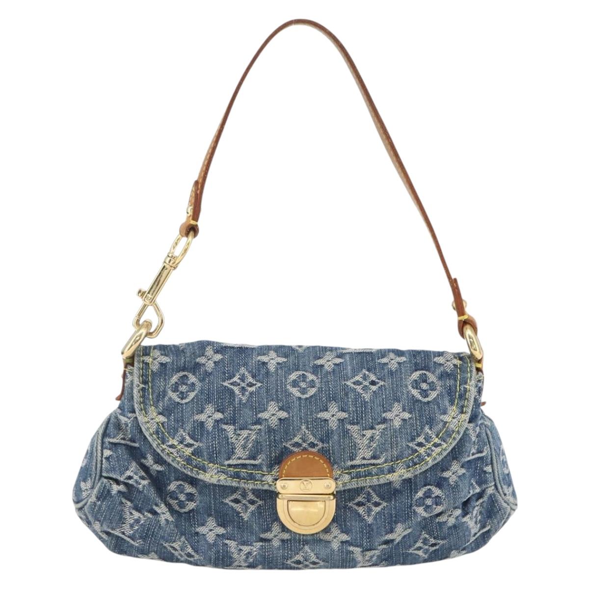 LOUIS VUITTON Monogram Denim Mini Preity Shoulder Bag Blue M95050 Auth 157111AV