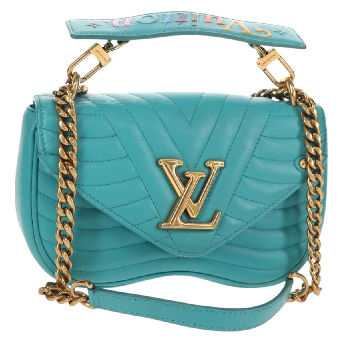 LOUIS VUITTON New Wave PM Heart bag Bag Turquoise Blue M51936 LV Auth 157113M
