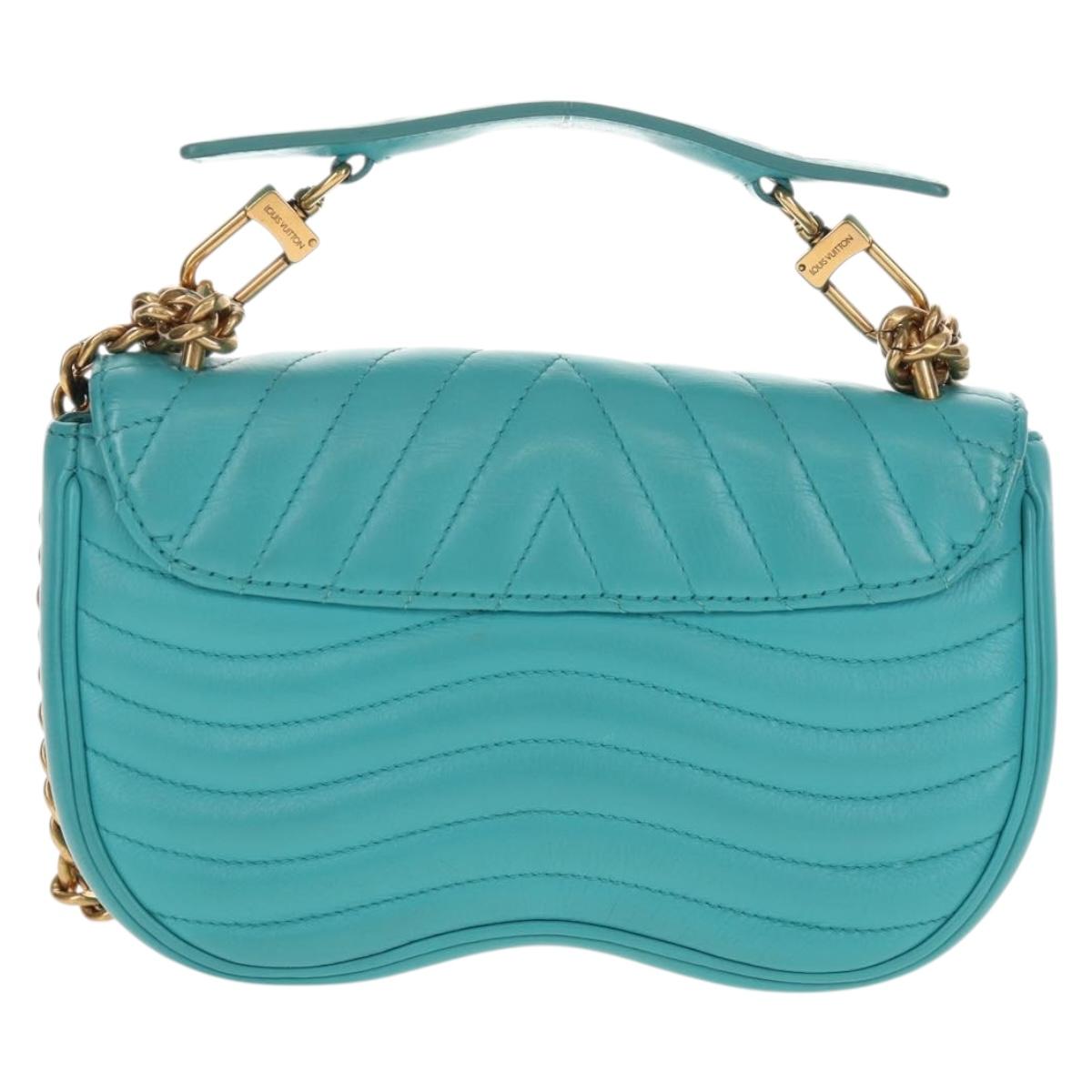 LOUIS VUITTON New Wave PM Heart bag Bag Turquoise Blue M51936 LV Auth 157113M