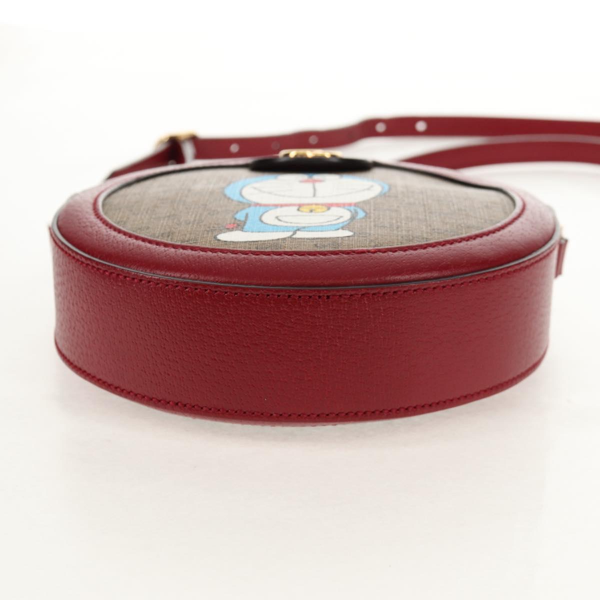 GUCCI Micro GG Supreme Doraemon Collaboration Bag PVC Beige 625216 Auth 157114SM