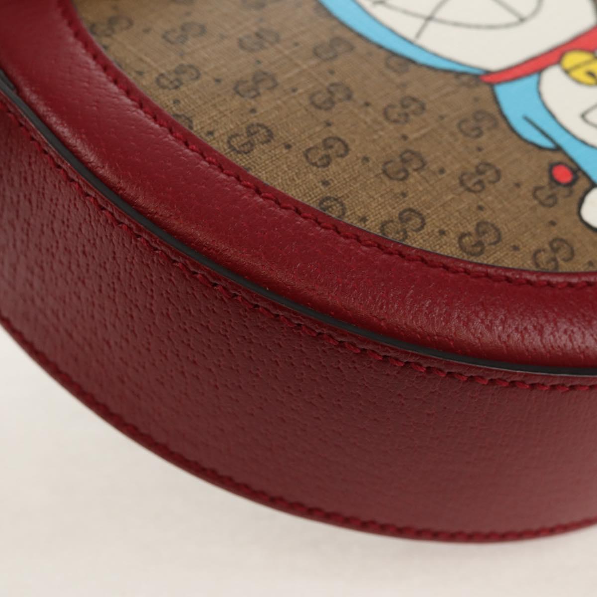 GUCCI Micro GG Supreme Doraemon Collaboration Bag PVC Beige 625216 Auth 157114SM