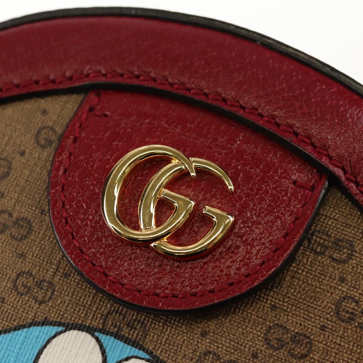 GUCCI Micro GG Supreme Doraemon Collaboration Bag PVC Beige 625216 Auth 157114SM