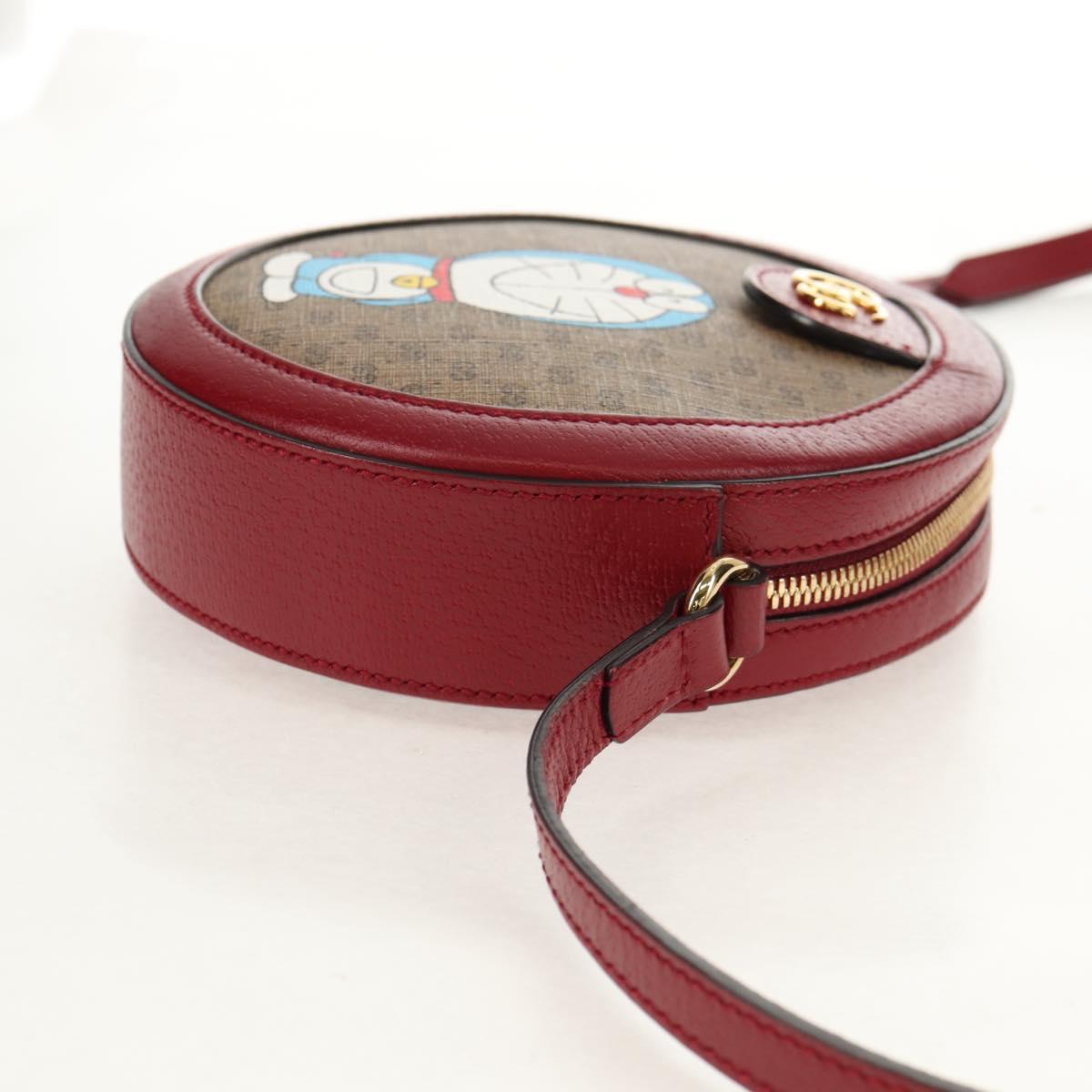GUCCI Micro GG Supreme Doraemon Collaboration Bag PVC Beige 625216 Auth 157114SM