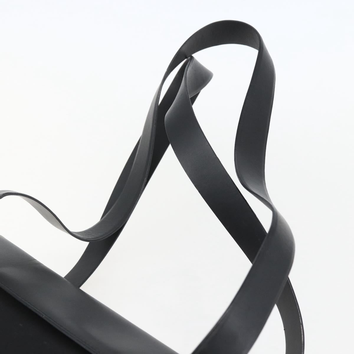 Salvatore Ferragamo Shoulder Bag Canvas Black Silver Auth 157119