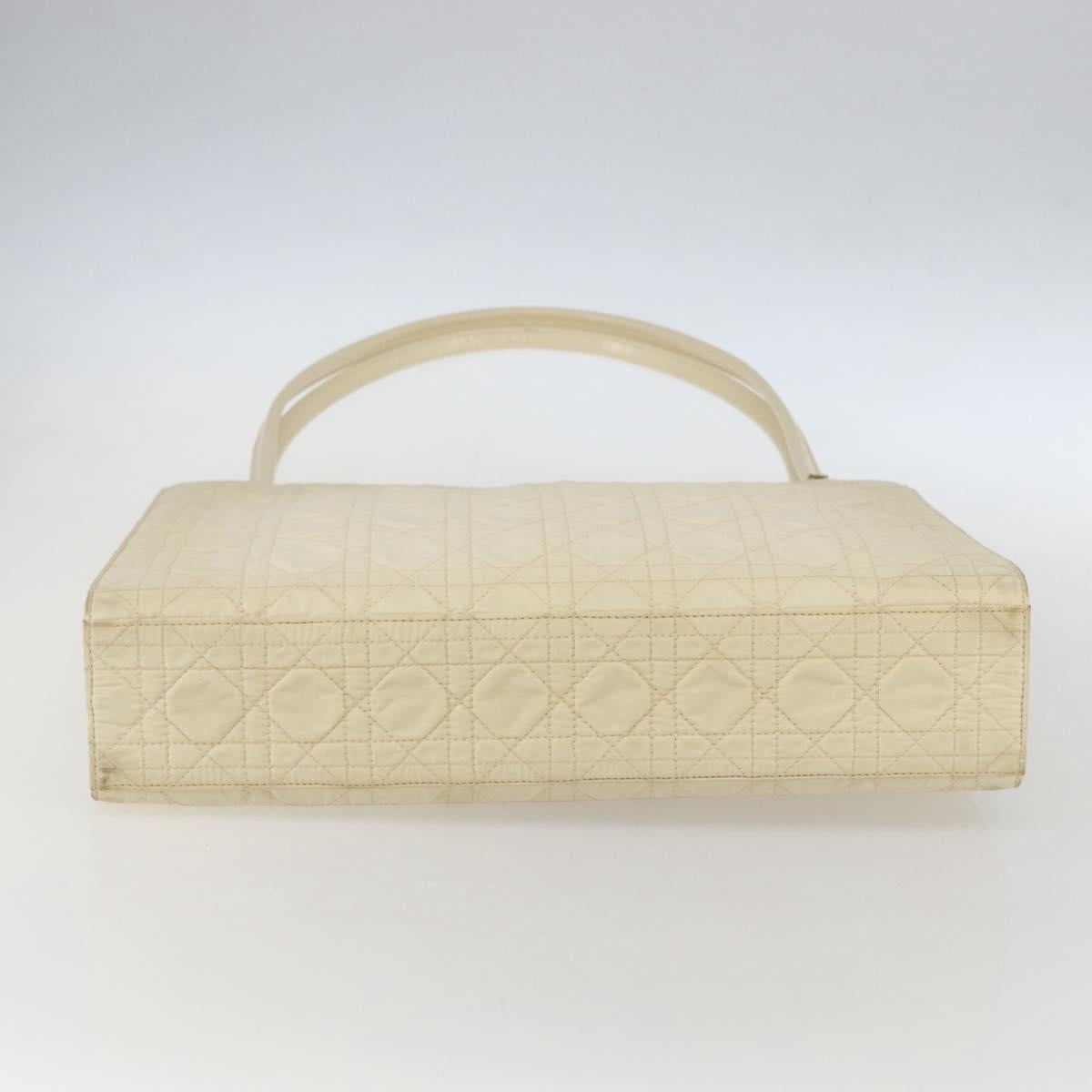 Christian Dior Canage Tote Bag Nylon Beige Auth 157138