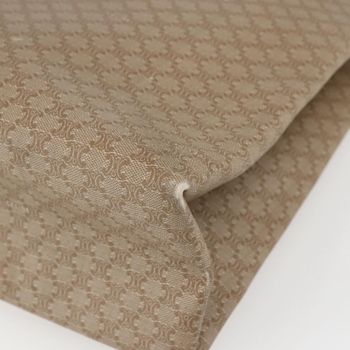CELINE Macadam Canvas Tote Bag PVC Beige Auth 157142