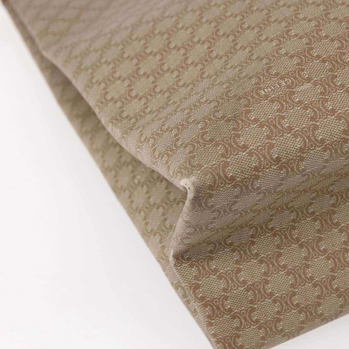 CELINE Macadam Canvas Tote Bag PVC Beige Auth 157142