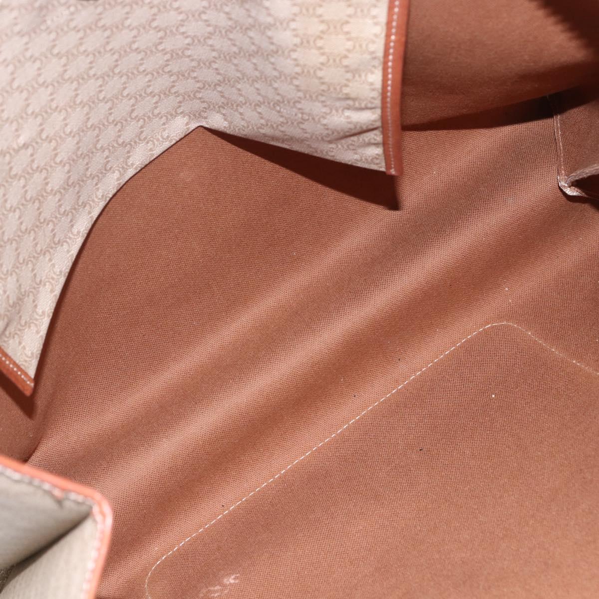 CELINE Macadam Canvas Tote Bag PVC Beige Auth 157142