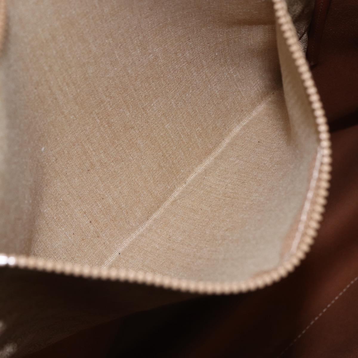 CELINE Macadam Canvas Tote Bag PVC Beige Auth 157142
